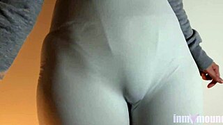 part 1 trying new leggings like youtuber but showed hairy pussy