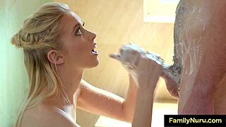 i couldn't hold back cumming on her perfect ass after nuru