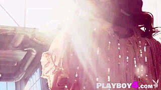 small tits redhead madeline strips poses naked after hot tease session