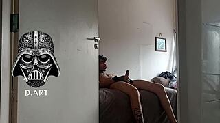 Hidden Cam Spots Gym Dude Sniffing Blonde's Panties!!