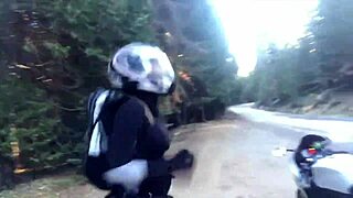 Imagine pounding big natural tits blonde's pussy with huge cock outdoors on sequoias trail pov public