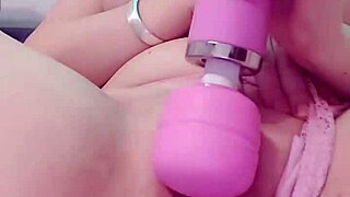 Cute blonde teen bitch spreads legs jerks wet pussy hard with huge vibrator