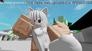 shy girl turns pathetic in brookhaven, everyone watches her sensual public sex fail