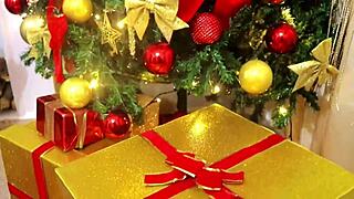 horny latina teen squirts hard riding her erotic toy dildo