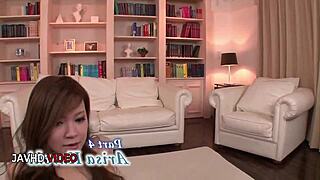 hey curvy arisa kuroki, that passionate blowjob on two guys looks intense