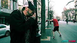 Skinny teen española rides boxer's huge cock 😍 bent over doggy part1!