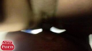 My best friend's juicy ebony pussy grips tight in missionary as i rip clothes and fuck her curvy body hard