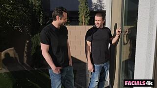 skinny redhead slut's tight holes get shared by roommates and horny neighbors dorm mmf