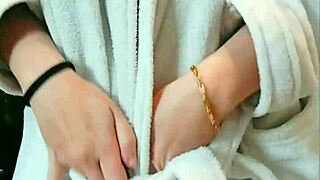 Cute Pigtail Student Gropes Big Tits and Pussy After Horny Shower Ahegao