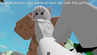 shy girl turns pathetic in brookhaven, everyone watches her sensual public sex fail