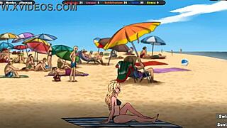 a stranger slathers creampie over hentai babe's ass instead of sunscreen