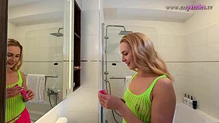 raver slut flashes hairy pussy and naked ass after edm festival outfit strip!