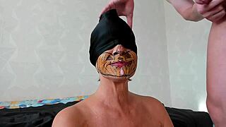 granny gilf gulps down young stud's huge creamy load straight from mouth