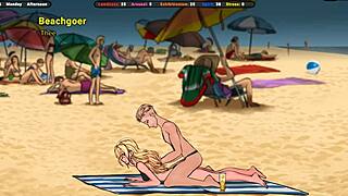 a stranger slathers creampie over hentai babe's ass instead of sunscreen