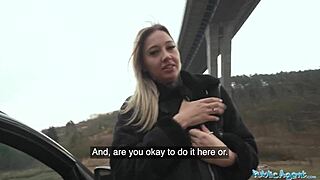 ever wonder how a fishnet hitchhiker takes monster cock from streets to rough creampie indoors