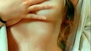 Cute Pigtail Student Gropes Big Tits and Pussy After Horny Shower Ahegao