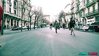 Skinny teen española rides boxer's huge cock 😍 bent over doggy part1!