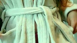 Cute Pigtail Student Gropes Big Tits and Pussy After Horny Shower Ahegao