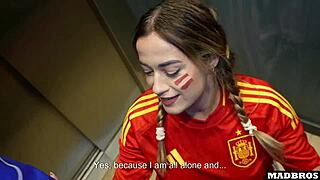 Big ass spanish fan anal dp'd rough in car after soccer game