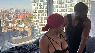 Petite masseuse's big black cock surprise turns massage into ebony ass worship bliss