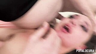 Tons Of Saliva And Deepthroat For Tattooed Colombian Sara In BDSM Threesome!