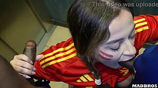 Big ass spanish fan anal dp'd rough in car after soccer game