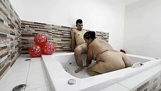 Stepmom Fucks Stepson In Jacuzzi While Hubby’s Gone