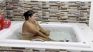 Stepmom Fucks Stepson In Jacuzzi While Hubby’s Gone