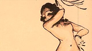 vintage erotic drawings uncover retro passion