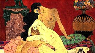 vintage erotic drawings uncover retro passion