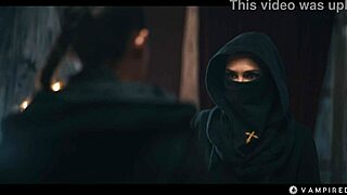 imagine leather-clad vampire lesdom babes ripping clothes for bdsm pussy eating and face sitting?