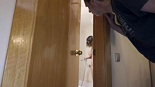 my sexy latina neighbor showers then fucks my cock hard