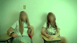 college trio in living room hormones explode as they experiment with hot friends