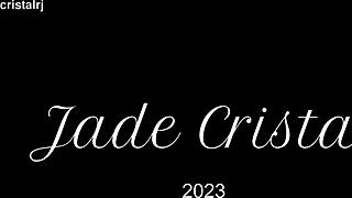 Brunette Jade's Juicy Shaved Pussy and Huge Tits Tease in Homemade Fishnets.