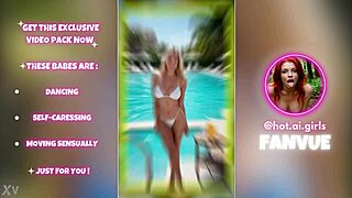 Ai Blondes with Big Tits and Ass Explode at Pool Party Pics!