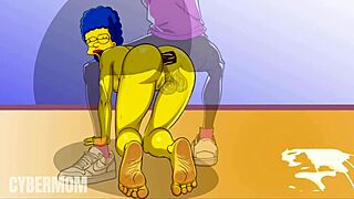 fitness trainer pounds married housewife's big tits in steamy hentai parody