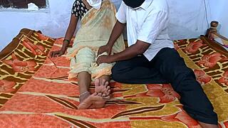 Peek at Youranitha's steamy Indian village couple homemade orgy with hairy pussy licks and cumshots