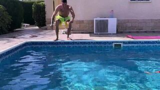 what if the neighbor's hot milf bends over poolside for monster cock pounding?