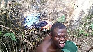 Young slut takes huge black monster cock cumming in Christmas toy sex orgy