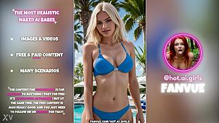 Ai Blondes with Big Tits and Ass Explode at Pool Party Pics!