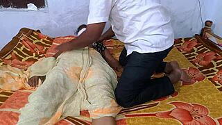 Peek at Youranitha's steamy Indian village couple homemade orgy with hairy pussy licks and cumshots