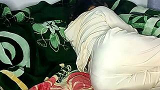 Amateur solo girl wakes up early for intense masturbation squirt session