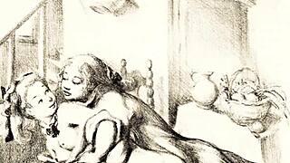 ever wondered how vintage erotic art teases with retro antique secrets?