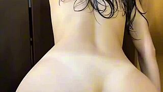 big ass college babe bends over post-shower for wild dorm pussy ride