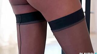 Gorgeous Ebony Milf Linda Steadman Strips Seductively In Playboy Solo