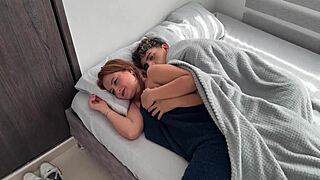 Colombian Stepmom Shares Hotel Bed with Horny Stepson