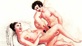 Vintage Erotic Art Captures Timeless Sensual Allure in Retro Style