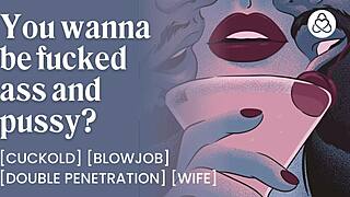 Cuckold Wife Demands Double Penetration Anal Creampie From Two Monster Cocks