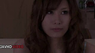 rika aiba's passionate mouth work leads to her taking two cocks deep