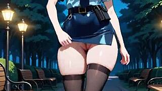 Lewdtoons teaser shows night shift police woman in ai generated hentai